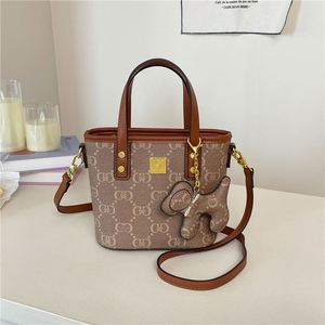 Bolso de Mujer a la Moda, Gran Capacidad, Estilo Lujoso, Forma de Cubo, Material PU Estampado.99126 - Product Image 5