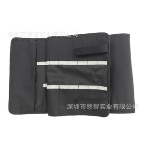 Custom-made large-capacity <b>tool</b> bag made of Oxford cloth and canvas with a waterproof bottom, foldable hardware bag, handheld - Product Image 5