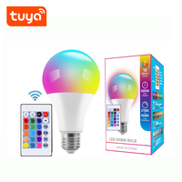 Juego de Bombillas LED Inteligentes y Lámparas de Techo Tuya, WiFi RGB+CCT, Regulables, 9W/10W/24W, E26 E27 GU10 B22, Compatibles con Alexa y Google Home, Sincronización Musical