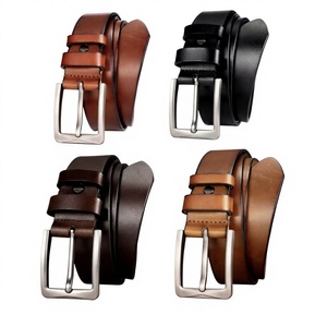 Ceintures en cuir véritable faites à la main, style vintage, avec boucle rectangulaire en acier personnalisée, écologiques, imperméables, robustes et durables pour hommes - Product Image 6