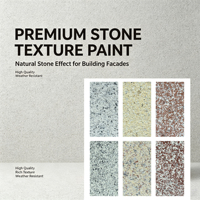 Peinture murale multi-couleurs Water in Sand Coating Liquid Granite, résistante aux intempéries, pour la décoration extérieure des bâtiments