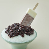 Damccot Patbingsu coréen au lait et haricot rouge, crème glacée surgelée, 6 sachets de 70g avec emballage intérieur et extérieur