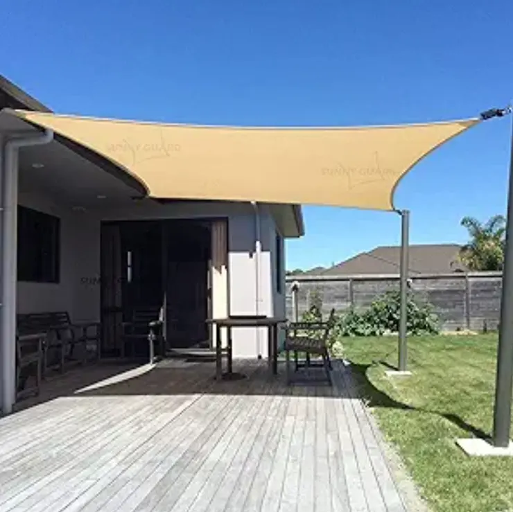 Toldo rectangular para Patios y Patios, vela parasol para exteriores, bloqueador UV