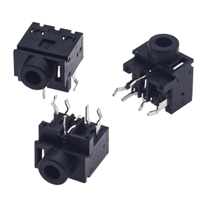 PJ-317 Conector Hembra Multifunción de 3.5mm para Audio y Alimentación, Montaje Vertical de 5 Pines en Ángulo Recto a Través del Orificio - Product Image 4