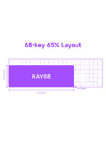 Clavier mécanique gaming OEM Ray68 HE Cherry, disposition 65%, rétroéclairage RGB, boîtier lumineux, DIY amusant, RT 0.01mm, effet Hall TMR, USB-C pour