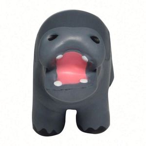 Cadeaux promotionnels personnalisés avec logo, balle anti-stress en mousse PU en forme de hippopotame à bouche ouverte, jouet pour enfants - Product Image 4
