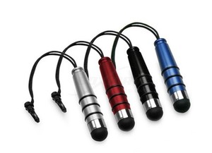 Color del OEM y el logotipo de cabeza de bala Mini de metal inteligente lápiz táctil capacitiva con punta de goma - Product Image 3