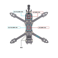 HSKRC Mark4 Pro 295mm 7 pouces Racing Drone avec cadre en fibre de carbone 3K sergé aérodynamique FPV Accessoires pour Kit de compétition FPV