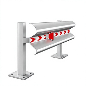 Barrière de sécurité routière à double poutre, garde-corps galvanisé à chaud, clôture anti-collision pour autoroute, acier Q235, fabricant en gros - Product Image 1