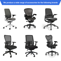 KEDE - Roulettes de chaise de bureau pivotantes en plastique de haute qualité, noires, très vendues, 50 mm, ergonomiques, pour salle de bain