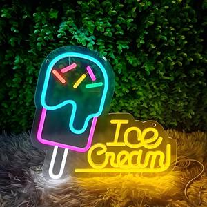 Amazon vendita calda insegne al <span class=keywords><strong>Neon</strong></span> LED gelato leggero luci al <span class=keywords><strong>Neon</strong></span> insegne per ristorante Bar Bar Bar Bar ristorante decorazione della parete della casa - Product Image 4