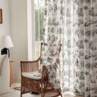 Cortinas de Voile Transparentes Elegantes de Fábrica Qing Xiao, Tul de Poliéster Transpirable para Decoración de Dormitorios y Salas de Estar