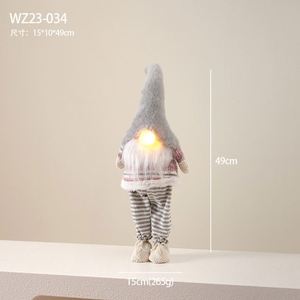 Adornos Navideños al por Mayor, Gnomos de Santa Claus sin Rostro con Luces LED y Muñecos de Calabaza para Decoración Navideña del Hogar - Product Image 5