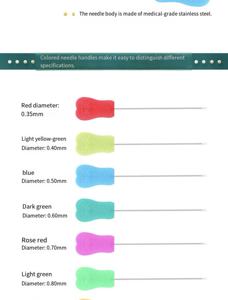 เข็มฝังเข็มปราศจากเชื้อแบบใช้แล้วทิ้งยี่ห้อ lejiu จำนวน50ชิ้นสแตนเลสสีสันสดใสที่จับพลาสติกใช้ตามร่างกายผ่านการรับรอง CE - Product Image 5