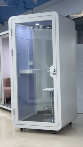 Cabine insonorisée de conférence de bureau modulaire Cabine téléphonique Maison insonorisée avec climatiseur - Product Image 2