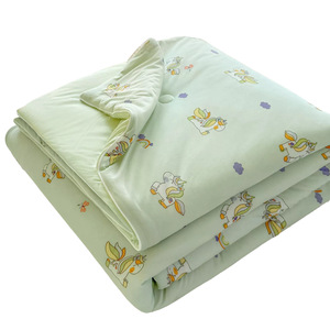 A Class Cooling Silk Summer <b>Quilt</b> Printed Bamboo Fiber Acrylic <b>Single</b> Double Size Home Use 2026 New - Product Image 5
