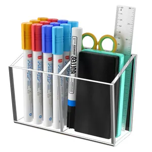 Porte-stylo magnétique acrylique effaçable à sec personnalisé pour l'école, le bureau et la maison
