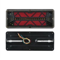 Feu arrière de camion à LED à grille diamantée séquentielle, fonction Stop, Frein, Clignotant, Marche arrière, 33cm 46cm, 12V 24V, pour Camion, Remorque, Camionnette, Étanche