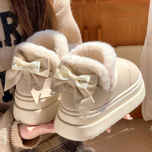 2025 חורף חדש קטיפה כותנה קטיפה נעלי נשים נעלי שלג קשת נשים - Product Image 6