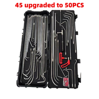 Ensemble d'outils de qualité professionnelle en acier haute dureté, 50 pièces, avec crochet de forme spéciale à dégagement rapide pour la réparation des bosses de voiture - Ensemble d'outils robustes