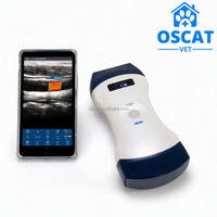 Échographe vétérinaire sans fil OSCAT Vet, sonde à ultrasons 128 éléments, Doppler couleur pour chien et chat, équipement vétérinaire