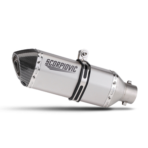 Silencieux d'échappement universel pour moto, 36-51mm, acier inoxydable, titane, 300mm, silencieux d'échappement ForAK <span class=keywords><strong>Ninja</strong></span> 250 <span class=keywords><strong>Z400</strong></span> R3 CBR650 - Product Image 1