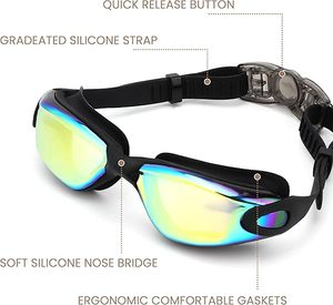 Gafas de Natación para Adultos de Alta Definición con Protección UV, Lentes de Nado Impermeables Antivaho de Silicona - Product Image 6