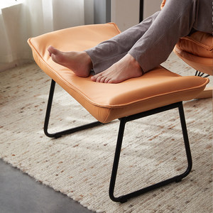 Repose-pieds ottoman en métal pour canapé, chaise à bascule, design nordique, revêtement en tissu technologique - Product Image 3