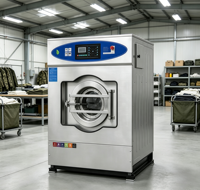 Lave-linge commercial entièrement automatique à commande tactile, extracteur haute vitesse, équipement de blanchisserie industriel