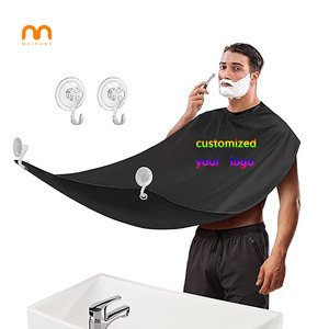 Logo personalizzato barbiere mantello con 2 ventose e gancio accessori <span class=keywords><strong>barba</strong></span> bavaglino <span class=keywords><strong>barba</strong></span> acchiappa <span class=keywords><strong>barba</strong></span> per rasatura e rifilatura - Product Image 1