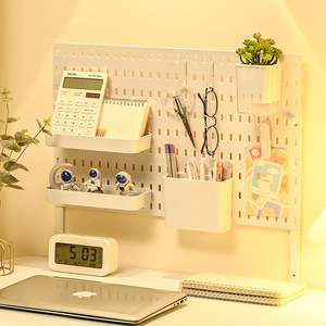 Pegboard <b>Desktop</b> Organizer Standing Type 6 Layer Multi-purpose Office Storage <b>Shelf</b> For Home Study Dormitory - Product Image 2