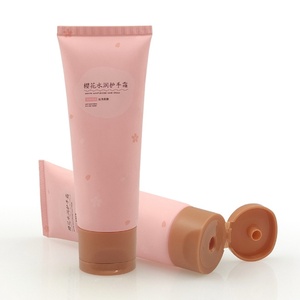Tube en plastique rose vide de 100g personnalisé en gros avec bouchon à clapet pour sérigraphie, emballage cosmétique pour crème pour les mains - Product Image 4