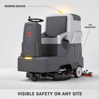 CleanHorse X6 - Fregadora de Pisos Automática para Almacenes de Carga, 4800 m2/h, Tanque de 90 L/95 L, Máquina de Limpieza de Pisos Comercial