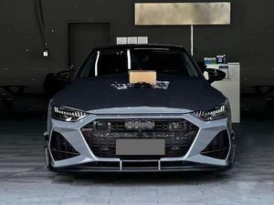 Lèvre avant de pare-chocs de voiture de vente chaude de matériel ABS pour Audi A7/A7L 2019-2023 mise à niveau vers la S7-<span class=keywords><strong>ABT</strong></span> 2019-2023 <span class=keywords><strong>noir</strong></span> brillant - Product Image 2