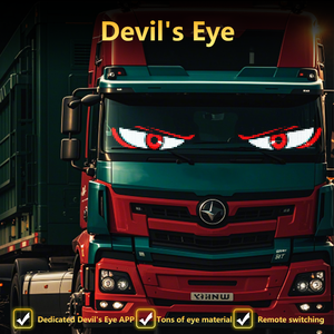 Affichage LED de l'oeil du diable de célébrité d'Internet pour des voitures et des camions autocollant intelligent dynamique de voiture avec la lumière d'oeil - Product Image 4