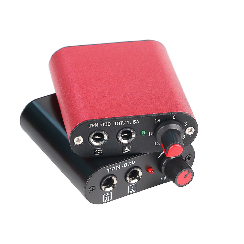 Tattoo Power Supply Basic Kit Pedal 18V - Voltage Adjustable, Clip