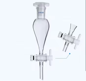 Verrerie de laboratoire de haute qualité entonnoir de séparation en verre en forme de poire entonnoir de séparation avec PTFE ou robinet d'arrêt en verre - Product Image 2