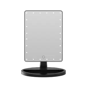 Nhà Máy Giá 360 độ xoay di động make up gương với LED bảng ánh sáng có thể tháo rời vẻ đẹp mỹ phẩm Vanity gương