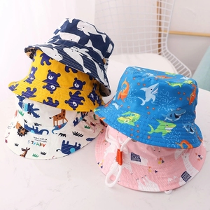 2023 été enfant en bas âge bébé enfants large bord Panama seau plage soleil chapeaux dessin animé dinosaure imprimé Animal bébé garçons filles seau <span class=keywords><strong>chapeau</strong></span> - Product Image 1