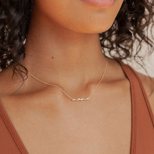 Regalo para Mamá Collar Personalizado para Mujer de Acero Inoxidable Bañado en Oro de 18K Collar Delicado y Fino de Mamá Joyería Minimalista - Product Image 3