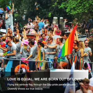 Pelangi gay pride taman poliester kustom mini lgbt tangan bendera pelangi cinta penutup mobil bendera grosir pelangi jubah bendera