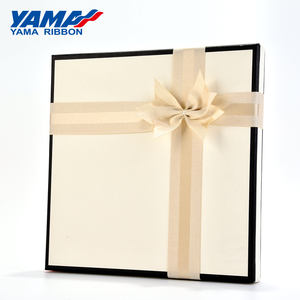Pabrik Yama grosir kustom pita Satin merah merekat sendiri pita hadiah dibuat/terikat - Product Image 1
