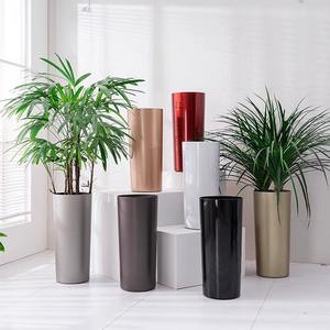 Macetas y jardineras con forma <span class=keywords><strong>de</strong></span> planta verde grande para interiores <span class=keywords><strong>de</strong></span> diseño moderno, <span class=keywords><strong>precio</strong></span> barato al por mayor, jardineras decorativas para jardín con pintura - Product Image 1