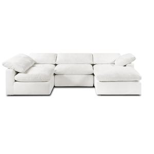 PZCN HOME chaise lavable tela de lino Sleeper L forma de alta calidad nube sofá seccional conjunto - Product Image 4