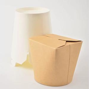 Scatole da Asporto per Pasta, <span class=keywords><strong>Pizza</strong></span>, <span class=keywords><strong>Panini</strong></span> ecc. in Carta Kraft con Logo Personalizzato, Impermeabili e Usa e Getta - Product Image 2