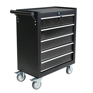 Gabinete de Herramientas Metálico Negro de 7 Cajones, Caja de Herramientas con Ruedas <span class=keywords><strong>para</strong></span> Garaje - Product Image 1