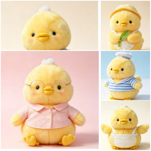 Peluche Ecologico a Forma di Piccola Gallina Gialla, Bambola Kawaii, Cuscino Peloso a Forma di Gallina, Giocattoli per Bambini, Regali per Attività - Product Image 1