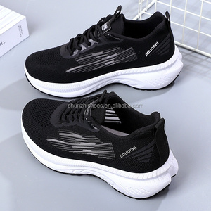 2024 bleu marine femmes Style coréen baskets décontractées pas de nom pour Crocodile mouche tricot supérieur mode tendance caractéristique - Product Image 1