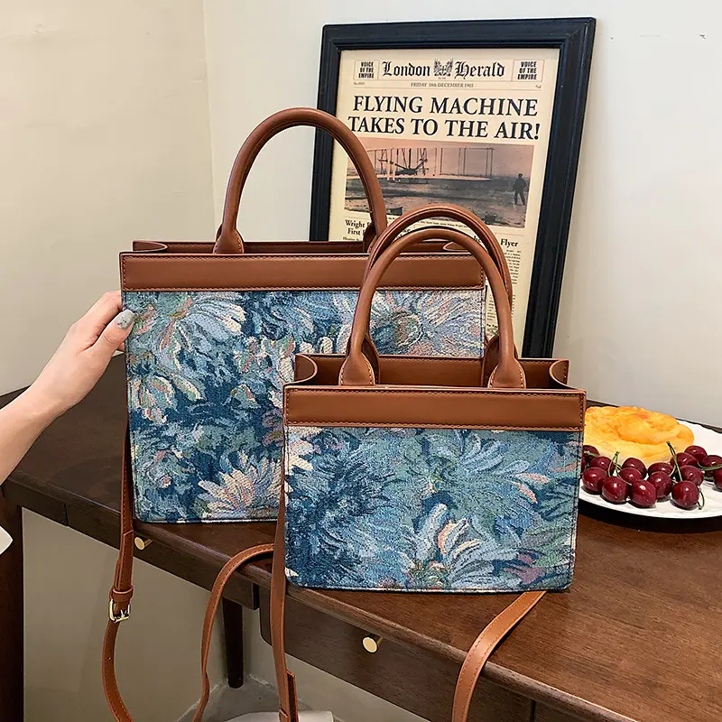 2022 Yiwo wholesale new high-quality tote handbags women shoulder bags fancy handbags flower handbag
