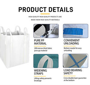 Vente en gros Sacs Jumbo PP d'occasion de haute qualité Sacs FIBC respirants de 1 tonne en provenance de Chine <span class=keywords><strong>Prix</strong></span> bon marché pour la pierre de sable - Product Image 5